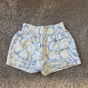 Billabong Floral Blue and White Women Shorts - Size M - NWT